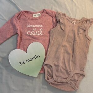 Rabbit + Bear and H&M - Organic Cotton - set of 2 Onesie.  Size 3 to 6 months
